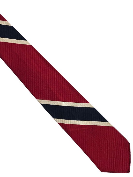 Ben Reif Other - Vtg MCM Ben Reif San Francisco Red Blue White Stripe Silk Repp Tie Necktie 2.5